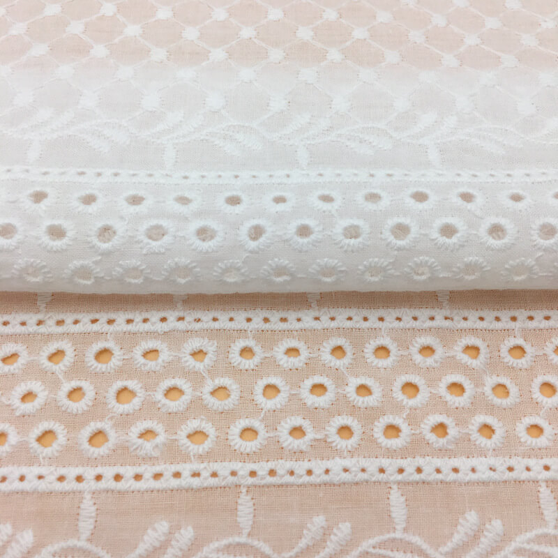 Flat Women's 100% Cotton Embroidered Fabric for Women's Wear Wholesale 5